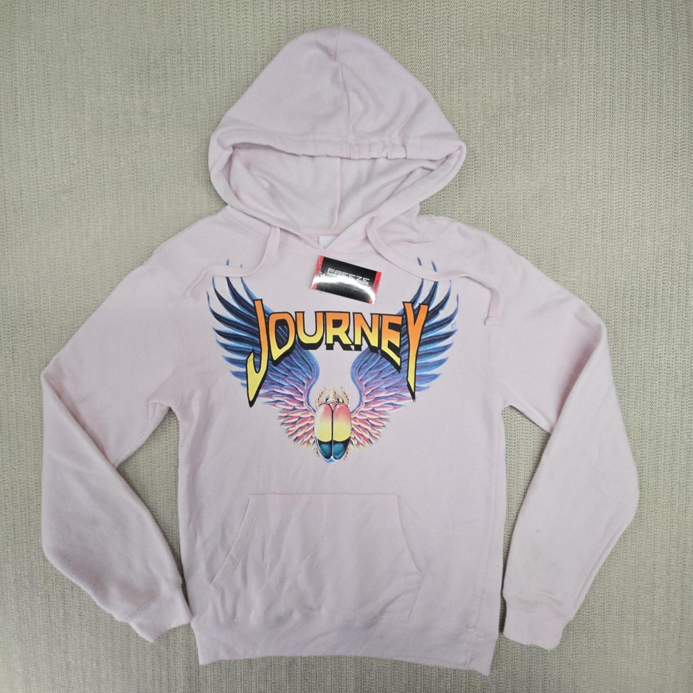 Freeze New York Hoodie Juniors XS Pink Fleece Pullover Journey Graphic Band